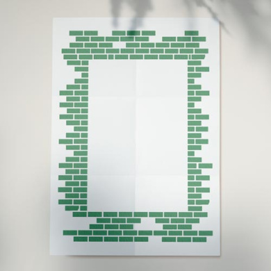 трафарет многоразовый 15x20см кирпичная рамка #124 фабрика декору - 2 трафарет многоразовый 15x20см кирпичная рамка #124 фабрика декору - 2