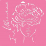 Stencil for decoration XL size (30*30cm), Portrait of a Ukrainian woman with a peony #201