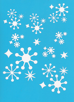 Stencil for crafts 15x20cm "Snowflakes 1" #066
