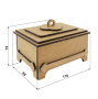 Box for accessories and jewelry, 110x85x75mm, DIY kit #370 - 0
