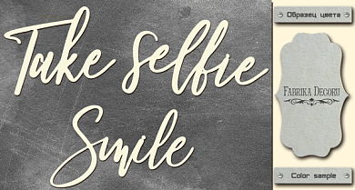 чипборд take selfie smile 10х20 см #440 