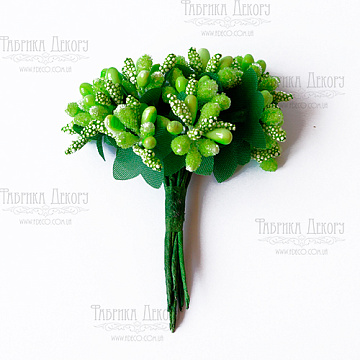 Set of decorative sprigs Bright lime 12pcs