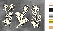 Chipboards set  "Conifer twigs" #057