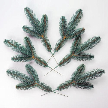 Set of artificial Christmas tree branches Azure Blue maxi 6 pcs