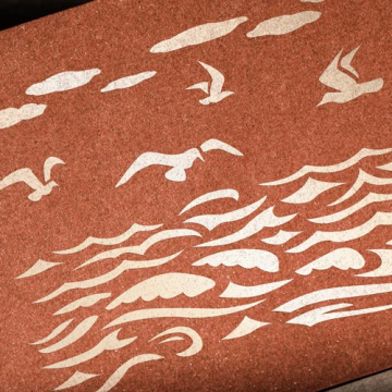 Stencil reusable, 15x20cm "Seagulls and sea", #368 - 2 Stencil reusable, 15x20cm "Seagulls and sea", #368 - 2