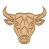 art-board-bull-head-26-30-cm