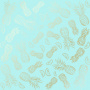 лист односторонней бумаги с фольгированием, дизайн golden pineapple turquoise, 30,5см х 30,5 см
