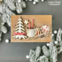 Bastelset für 5 Grußkarten "Cozy Christmas" 10cm x 15cm mit Anleitungen von Svetlana Kovtun, kraft