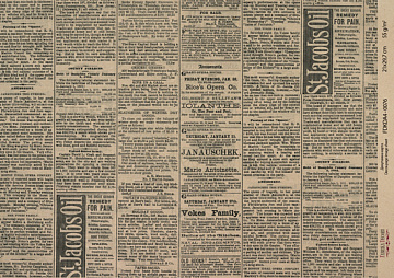 Kraft decoupage paper, 29,7x21cm, “Vintage Newspaper”, #0076