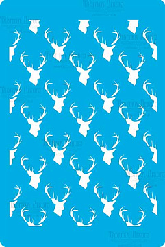 Stencil for crafts 15x20cm "Deer background" #238