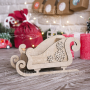 Blank for decoration Sleigh type 1, creative DIY kit #098 - 0