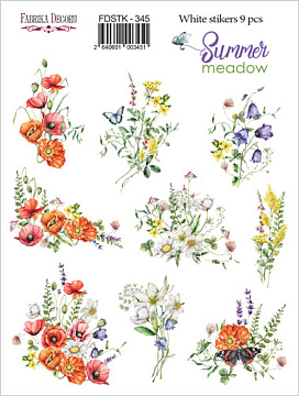 Set of stickers 9 pcs Summer meadow #345