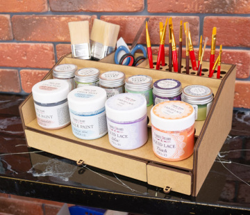 Desk organizer for paints and art supplies,  335mm x 215mm х 135mm, #381 - 2