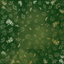 Лист односторонней бумаги с фольгированием, дизайн Golden Dill, Green aquarelle, 30,5см х 30,5см