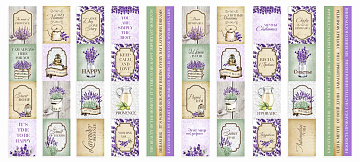 Set of stripes with pictures for decoration "Lavender Provence"