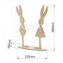 DIY wooden coloring set, desk composition "Bunnies", #004 - 1