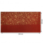 Piece of PU leather for bookbinding with gold pattern Golden Pion Wine red, 50cm x 25cm - 0