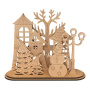 DIY wooden coloring set, desk composition "Winter Town", #030 - 1