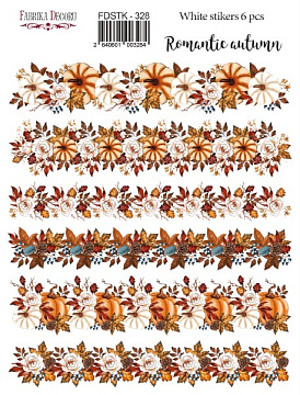 Set of stickers 6pcs Romantic autumn #328