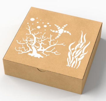 Stencil reusable, 15x20cm "Sea reef", #367 - 2 Stencil reusable, 15x20cm "Sea reef", #367 - 2