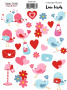 Kit of stickers Love birds #087