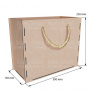 Bag shaped gift box with rope handles for presents, flowers, sweets, 300 х 250 х 150 mm, DIY kit #296 - 2