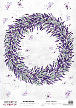 Deco Pergament farbiges Blatt Lavendelkranz, A3 (11,7" х 16,5")