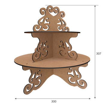 Подставка для капкейков "Круг Ажур" #410 color_MDF - 2
