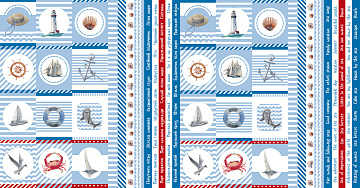 Set of stripes with pictures for decoration Sea of Dreams 5 pcs 5x30.5 cm