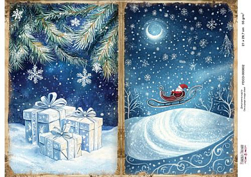 Decoupage card «Christmas Tale» #000802, 21cm x 29,7cm