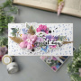 Zestaw DIY do stworzenia kartki okolicznościowej (10 x 15 cm) i bombonierki (9 x 18 cm), kolekcja "Night Garden" #2