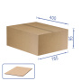 Cardboard box for packaging, 10 pcs set, 3 layers, brown, 230 х 165 х 95 mm - 0