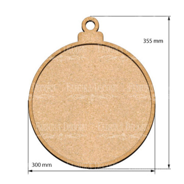  Art board Christmas ball 30х35,5 cm - 2