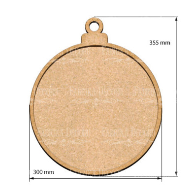  Art board Christmas ball 30х35,5 cm - 2