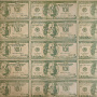 Kraft paper sheet 12"x12" Dollar