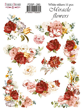Set of stickers 11pcs Miracle flowers #280