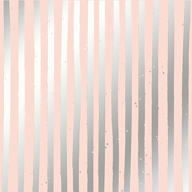 лист односторонней бумаги с серебряным тиснением, дизайн silver stripes peach, 30,5см х 30,5см