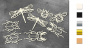 Chipboard embellishments set, Botany exotic #722