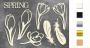 Chipboard embellishments set, "Botany Spring 1" 