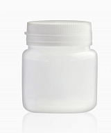 White plastic pot 50 ml with lid