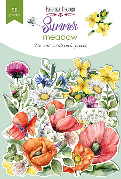 Set of die cuts Summer meadow, 58 pcs