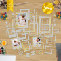 Set of cardboard photo frames with gold foil #2, Gray, 50pcs - 1