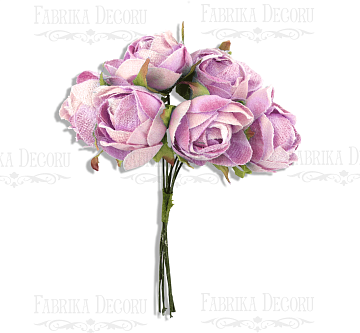  Bouquet of peony bud pink with purple, 6pcs