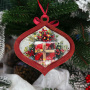 DIY-Holzset "Vintage Christmas" zur Herstellung von 3 Christbaumkugeln, #053