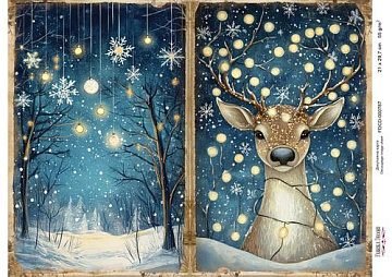 Decoupage card «Christmas Tale» #000787, 21cm x 29,7cm