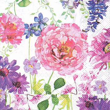 Decoupage napkin "Watercolor flowers"