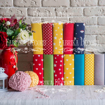 Blank album with a soft fabric cover Stars on red 20сm х 20сm - 2 Blank album with a soft fabric cover Stars on red 20сm х 20сm - 2