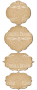 Set of MDF ornaments for decoration #112 - 0