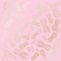 лист односторонней бумаги с фольгированием, дизайн golden pineapple pink, 30,5см х 30,5 см