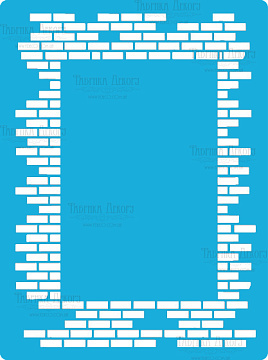 Stencil for crafts 15x20cm "Brick frame" #124